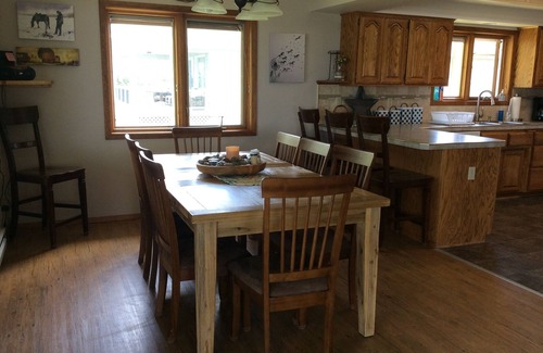Big Arm House | Prime Lakefront home w/guest house - extra charge, dock, firepit, large yard