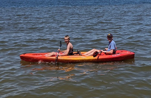 Silver Lake Resort | Private 100' Beachfront: Amazing Views, Pontoon Boat, Kayaks, Paddleboad
