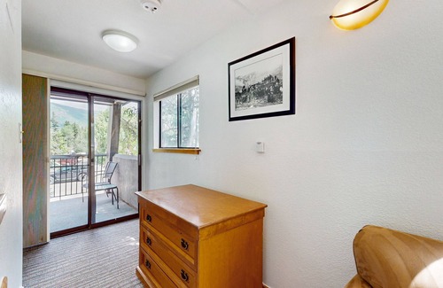 West End Apartment | Private balcony room on Main St - pool & hot tub - walk to lifts, dog-friendly
