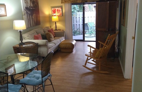 Ocean Woods Condo | Private Beach Access & Heated Pools! About an hour to Disney & steps to beach!