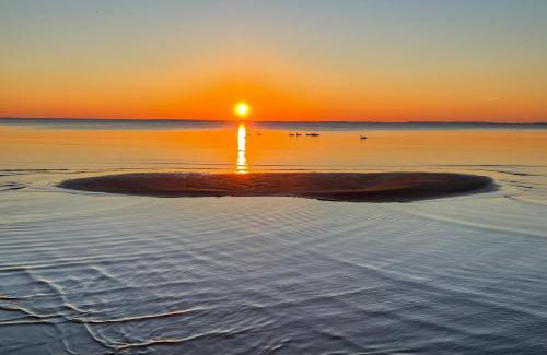 Menominee House | Private Beach and Deck Spacious Lake Michigan Home