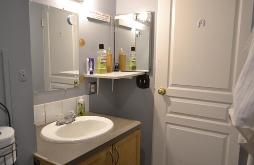 Calgary House | Private bedroom in basement suite - Pineland