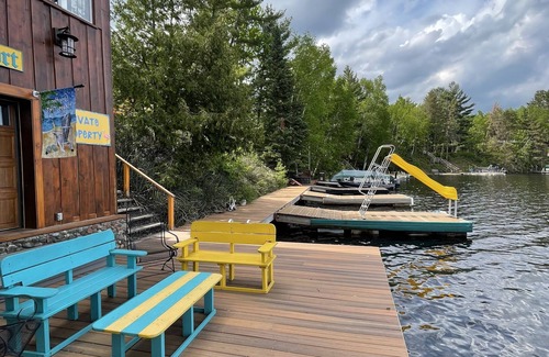 Hayward Cabin | PRIVATE CABIN ON CHIPPEWA FLOWAGE , MOORES BAY. TROPICAL ATMOSPHERE, 100 FT DOCK