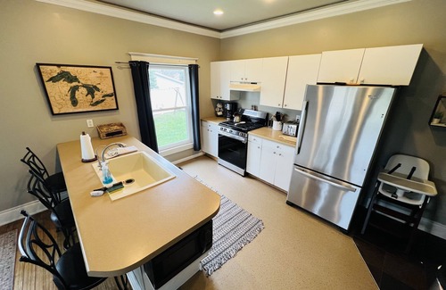 East Jordan House | Private DOCK & BEACH on Lake Charlevoix/Boat Rental/Golf-Cart/RV Parking