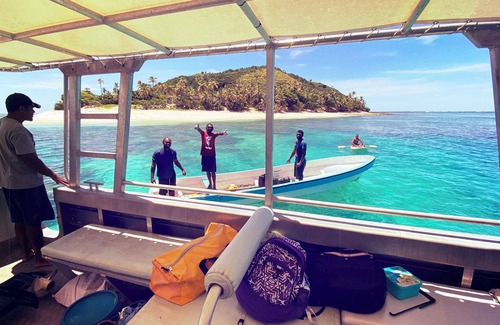 Yasawa Island House | Private Fijian Island. Concrete and Glass Modern Home. Come surf, sun and play