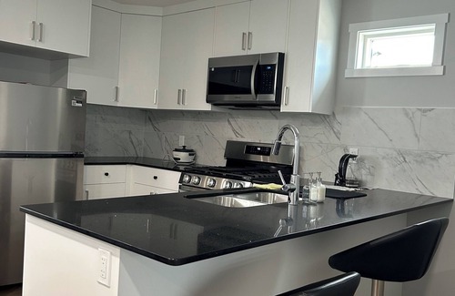Southeast Edmonton House | Private Garden Suite – 1 Queen Bed, 1 Double Bed & Full Amenities