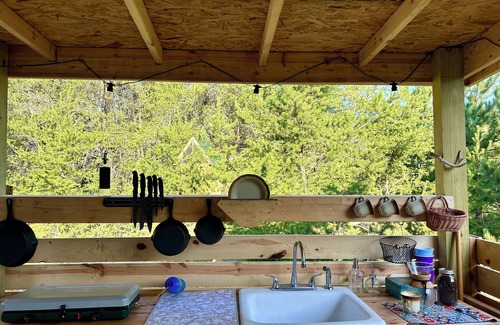 Interlochen RV Rental | Private Glamping - Romantic Stargazing Tent- Peaceful Getaway near Lake