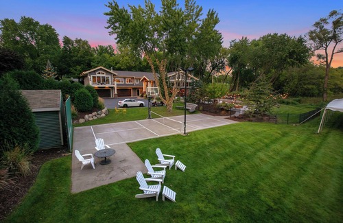 Chanhassen House | Private Grand Lodge with pool, lake & pickleball courts