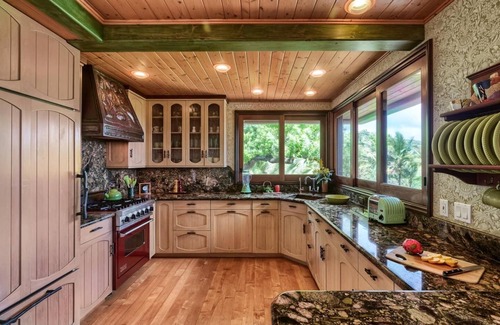 Kilauea House | Private home on 12 lush acres, ocean views, path to beach, two bedroom main house!