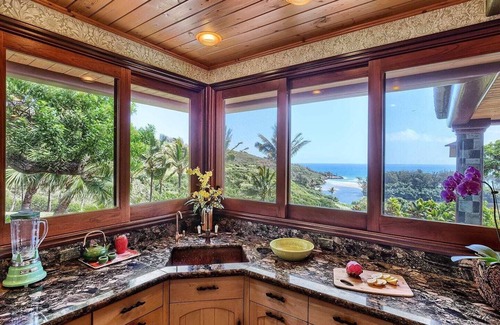 Kilauea House | Private home on 12 lush acres, ocean views, path to beach, two bedroom main house!