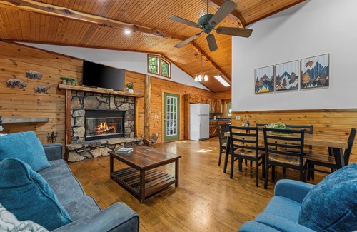 Branson Cabin | Private hot tub-Cozy Dog-Friendly Cabin Near Town!
