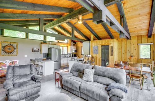 Shawano Cottage | Private Hot Tub: Riverfront Escape in Shawano