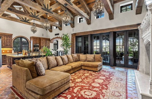 Indio House | Private Lake Front Spanish Hacienda