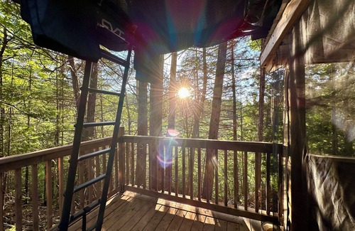 Wollaston RV Rental | Private Lake Glamping on 95 Acres, Rooftop Tent in Pristine Natural Setting