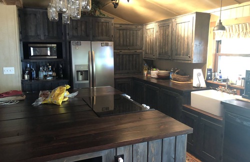 Bouvet Island Cabin | Private lakefront getaway with a sandy beach below the back deck!
