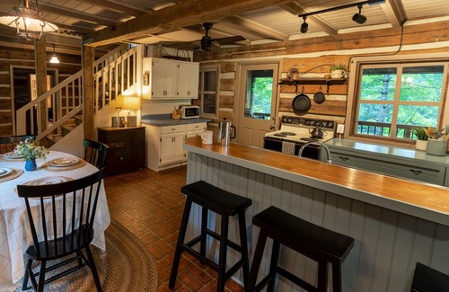 Robbinsville Cabin | Private Lakefront Log Cabin