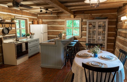 Robbinsville Cabin | Private Lakefront Log Cabin