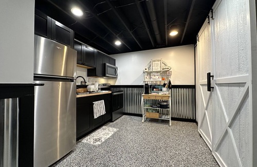 Niles House | Private lower level of log cabin home