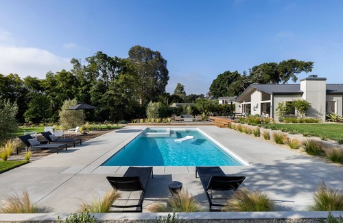 Hedgerow House | Private Montecito Modern Luxury w pool/spa on an acre. Pets, walk to everything.