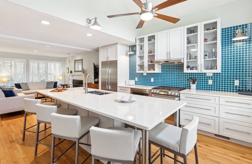Sunset Point House | Private Oasis with a Large Saltwater Pool Close to Everything - Screened Porch and Deck Open Concept