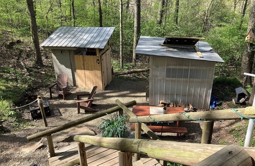 Negley Cabin | Private off grid cabin nestled on 40 acres at historic Camp Bouquet
