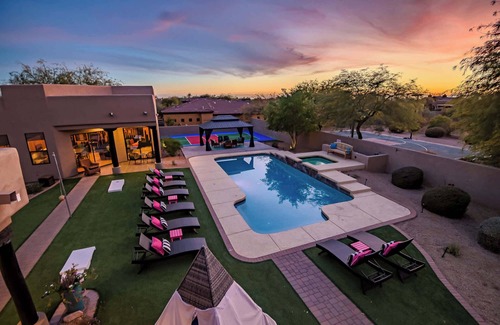 Central Scottsdale House | Private Pickleball Court Mountain Views Oasis