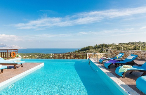Plaka Villa | Private Pool ★ Sea view ★ BBQ ★ 2min drive to beach