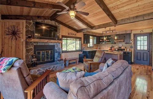 Cataloochee Ranch Ski Chalet | Private retreat with mountain views and a cascading creek on 3 acres. Fast wifi