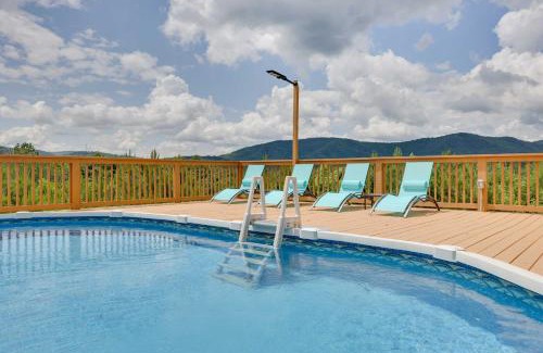 Copperhill House | Private Saltwater Pool Mtn-View Copperhill Home