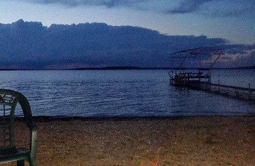 Spruce Cottage | Private sandy beach on Hubbard Lake South Shore