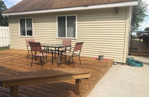 Spruce Cottage | Private sandy beach on Hubbard Lake South Shore