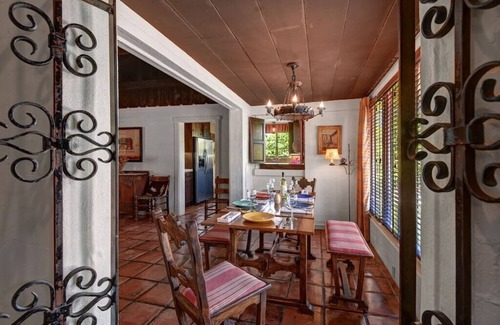 Palm Springs House | Private Spanish Retreat Home - Saltwater Pool, Mountain Views, Bocce Ball, BBQ