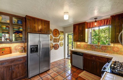 Palm Springs House | Private Spanish Retreat Home - Saltwater Pool, Mountain Views, Bocce Ball, BBQ