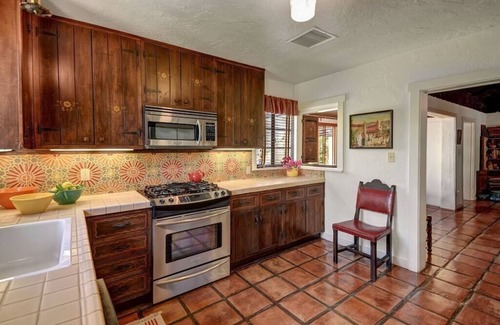 Palm Springs House | Private Spanish Retreat Home - Saltwater Pool, Mountain Views, Bocce Ball, BBQ
