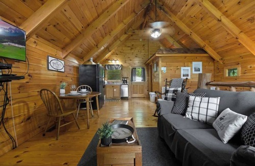 Sevierville Cabin | Private Studio Log Cabin! Hot Tub,Fireplace,Chill!