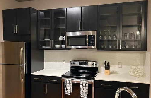 George Bush Park/Eldridge Apartment | Private suite in the Houston that has a gym and pool to relax in.