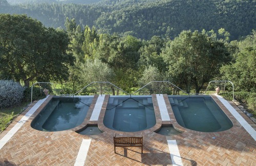Monticiano Villa | Private Villa with A/C, private pool, sauna, WIFI, hot tub, TV, patio, panoramic view, parking