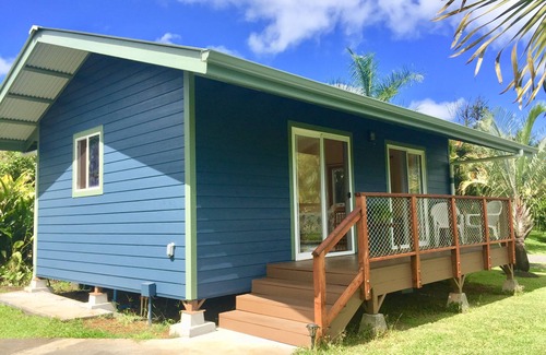 Pahoa Cottage | Puna Rainforest Retreat Hotspring - Blue Ginger Cottage