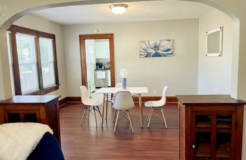 Terre Haute House | Quaint 2BR~King Bed~Deck*Grill*Firepit*By Stadium