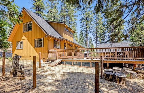Arnold Cabin | Quaint dog-friendly cabin in the woods with hot tub, deck, grill, & private W/D