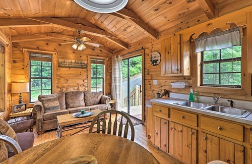Warrensville Cabin | Quaint Log Cabin w/Views Near West Jefferson
