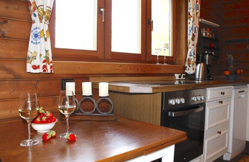 Gunneby House | Quaint, modern log cabin with barrel sauna, panoramic windows, Schlei view.