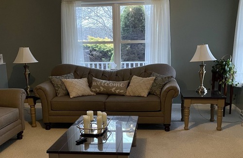 Brookville House | Quiet cottage with gas burning fireplace and spacious layout