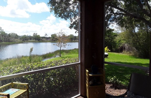 Bonita Shores Condo | Quiet ground floor, corner unit on the lake minutes from Barefoot Beach