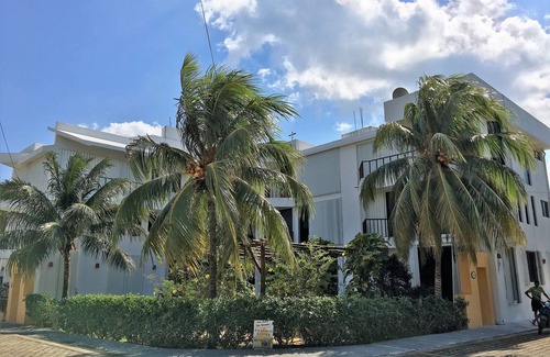 Colonia 10 De Abril Condo | Quiet PH in gated community with ocean views 1 minute walk from private beach