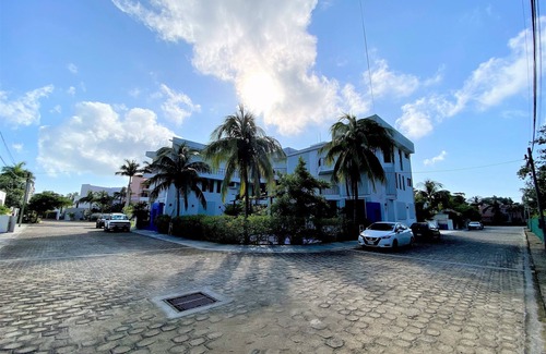 Colonia 10 De Abril Condo | Quiet PH in gated community with ocean views 1 minute walk from private beach