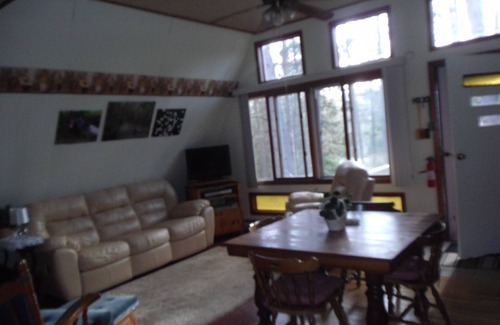 Mountain House | Quiet Pine Getaway, small lake behind, near ATV/Snowmobile trails