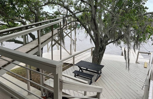 Pearlington House | Quiet Waterfront camp15 minutes from Bay St. Louis. EXCELLENT family Reunions!