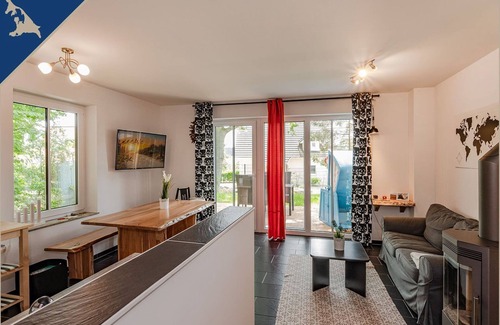 Korswandt House | Quietly located semi-detached house with sauna and terrace with beach chair - forest settlement