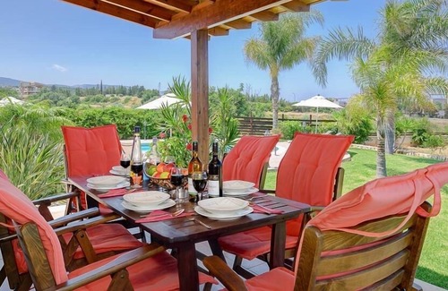 Latchi Villa | R 5013 Villa James with outdoor private pool, hot tub and sea view